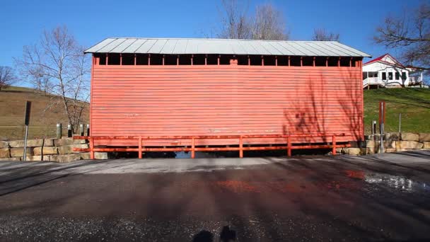 Dents Run Covered Bridge West Virginia Estados Unidos — Vídeo de Stock