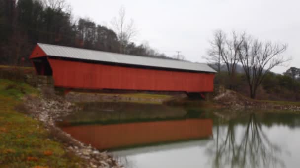 Milton Covered Bridge West Virginia Usa — Stockvideo