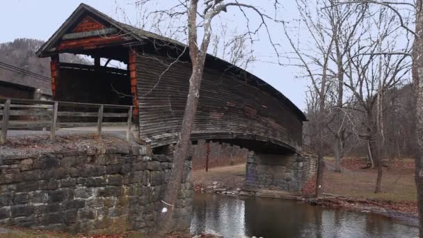 Humpback Covered Bridge Virginii Spojené Státy — Stock video