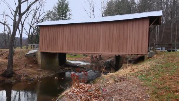 Jack Creek Covered Bridge Virginia Stany Zjednoczone Ameryki — Wideo stockowe