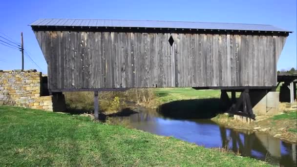 Goddard Covered Bridge Kentucky Estados Unidos — Vídeo de Stock