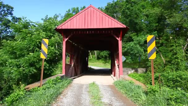 Danley Covered Bridge Pennsylvania Stati Uniti — Video Stock