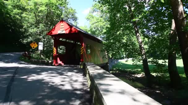 Henry Covered Bridge Pennsylvania Estados Unidos — Vídeos de Stock