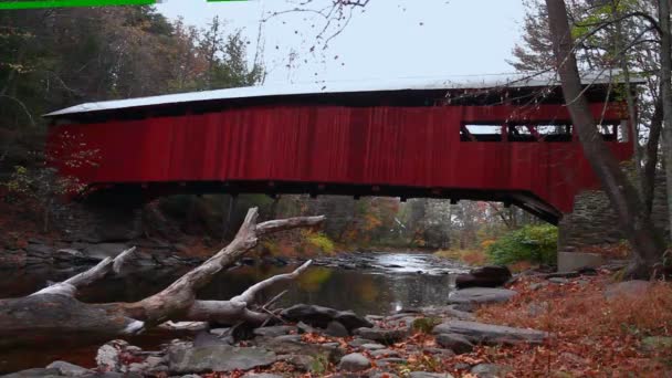 Josiah Hess Covered Bridge Pennsylvania Estados Unidos — Vídeo de stock