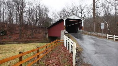 Mercer Mill Köprüsü Sahnesi Pennsylvania, ABD