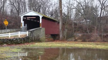 Mercer Değirmeni Pennsylvania, ABD 'deki Köprü manzarası
