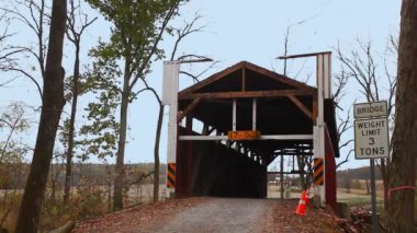 Old Keefers Değirmeni Pennsylvania, ABD 'deki Köprü Kapalı