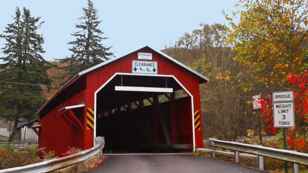 Patterson Covered Bridge Pensylwania Stany Zjednoczone Ameryki — Wideo stockowe