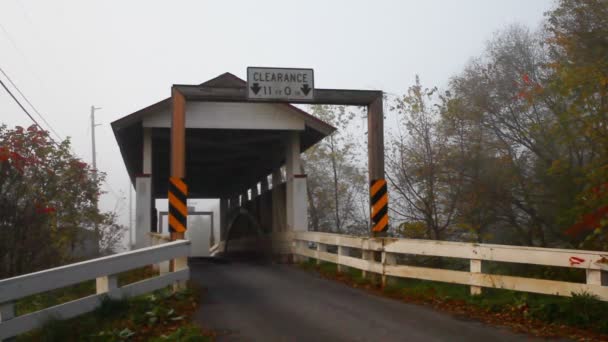 Snooks Covered Bridge Pennsylvania United States — Stock video