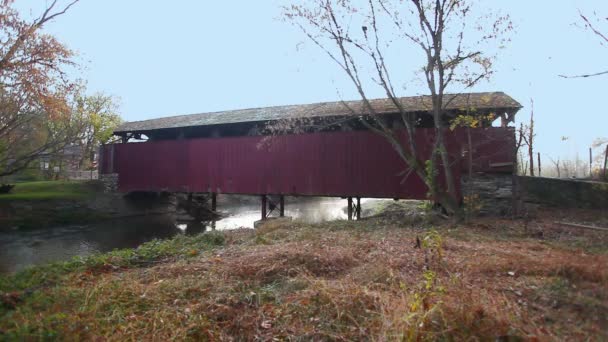 Speakman Covered Bridge Pennsylvania Stati Uniti — Video Stock