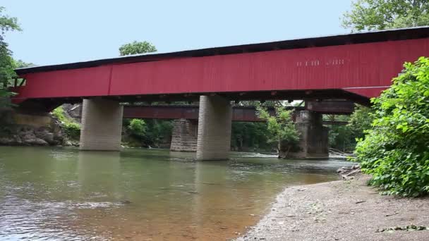 Rupert Covered Bridge Pensilvania Estados Unidos — Vídeo de stock