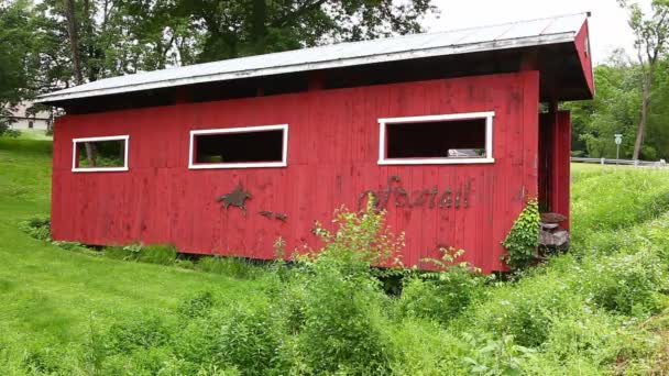 Wagner Covered Bridge Pennsylvania Estados Unidos — Vídeos de Stock