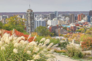 A View of Hamilton, Ontario in autumn clipart