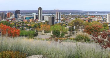 A Colorful scene of Hamilton, Canada in autumn clipart