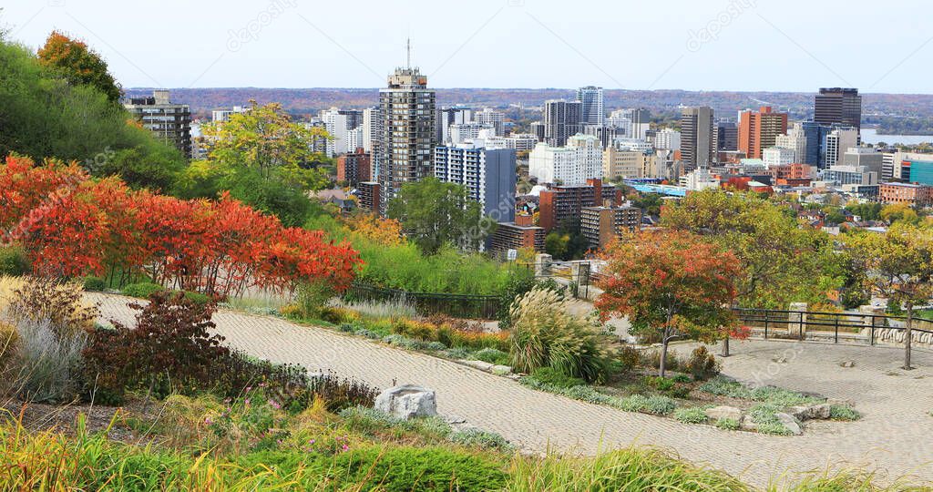 A Beautiful scene of Hamilton, Canada in autumn
