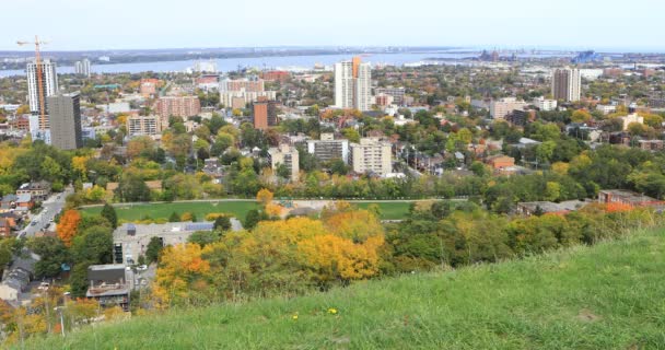 Bunte Ansicht Von Hamilton Ontario Herbst — Stockvideo