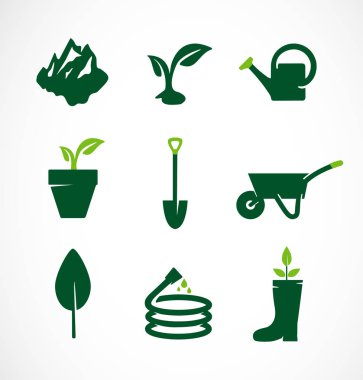 Bahçe Icon Set. Bahçe aletleri