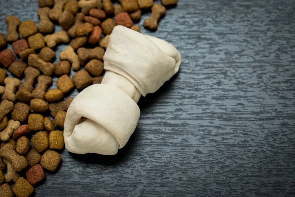 Diferentes Alimentos Para Perros Como Huesos Doge Galletas Para Perros —  Fotos de Stock