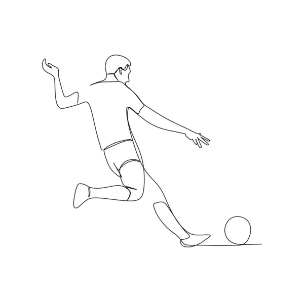 Giocatore Calcio Che Prepara Passare Una Palla Suo Amico Illustrazione — Vettoriale Stock