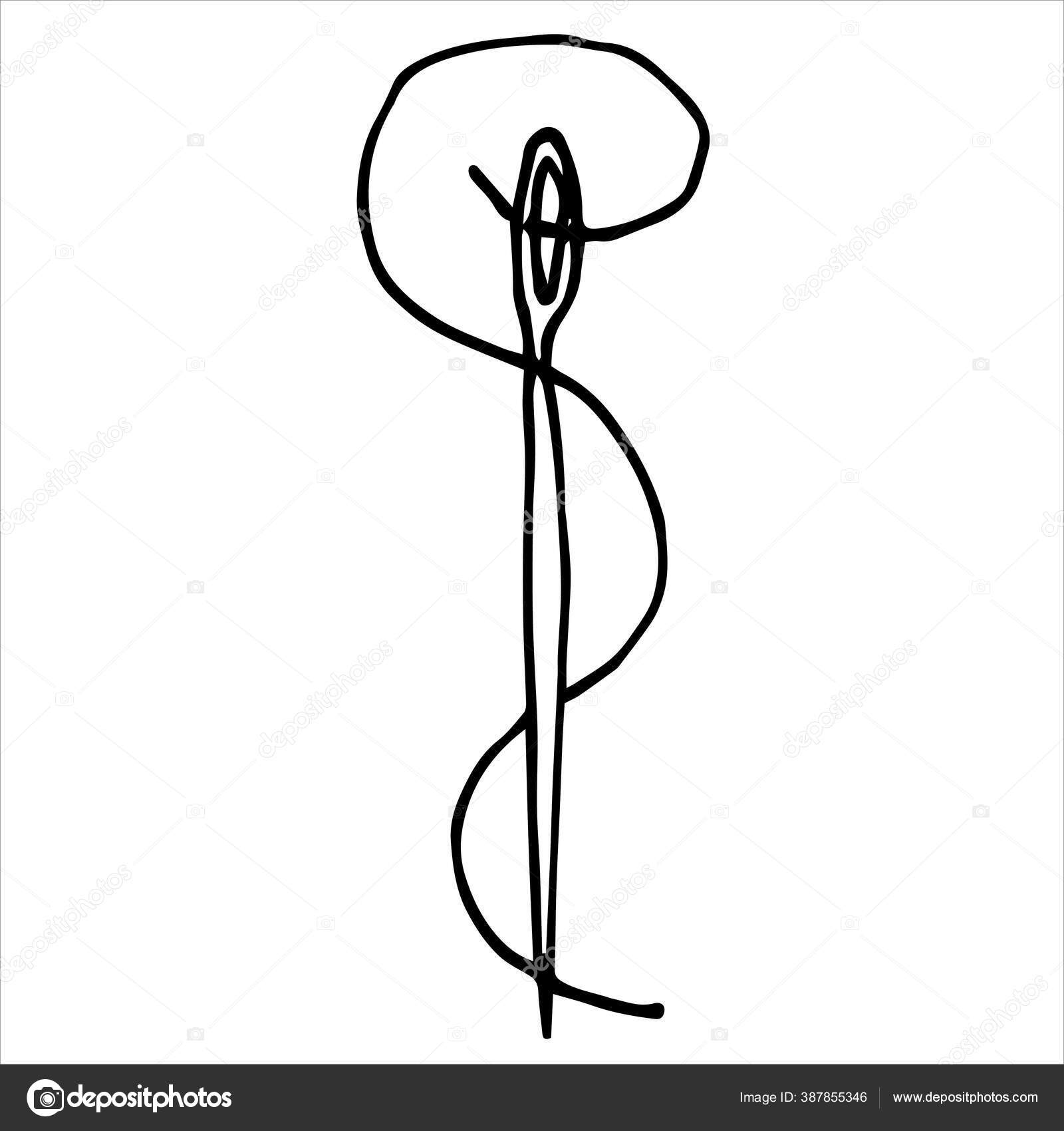 Needle And Thread Drawing