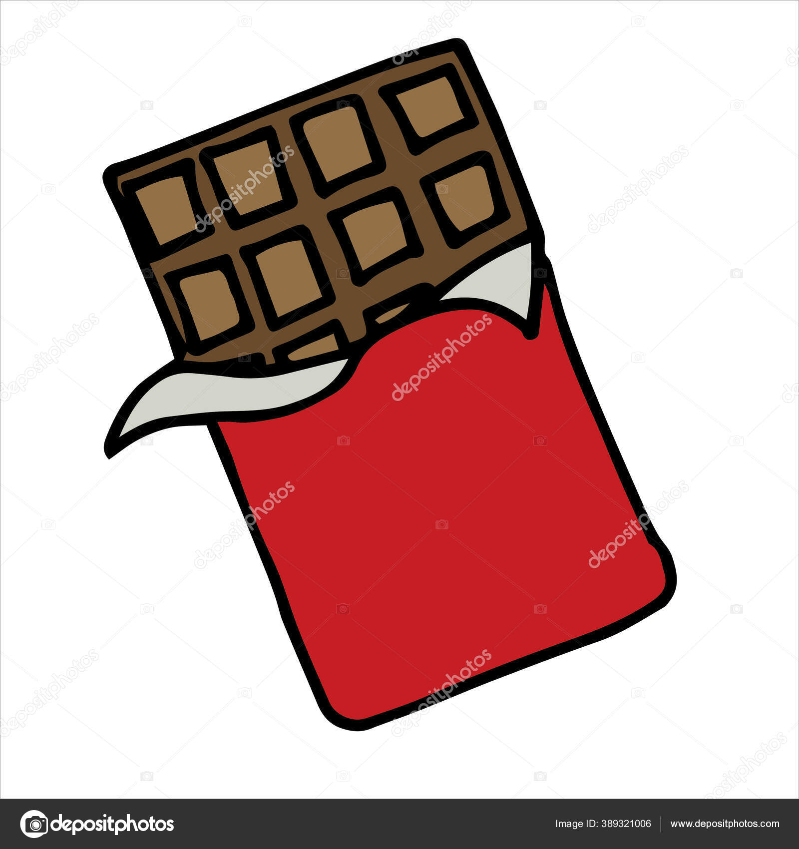 Vector Illustration Doodle Style Cartoon Chocolate Bar Cute Chocolate Bar  Stock Vector Image by ©Odrik #389321006