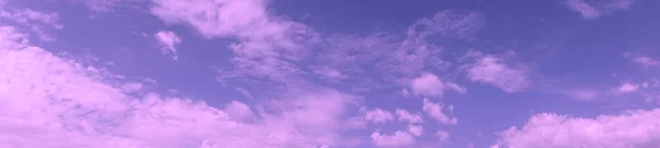 Vista Panorâmica Céu Céu Azul Com Nuvens Roxas Cor Rosa — Fotografia de Stock