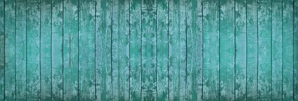 Abstraktní Grunge Pozadí Modré Vinobraní Dřeva Široký Prapor Tyrkysovou Strukturou — Stock fotografie