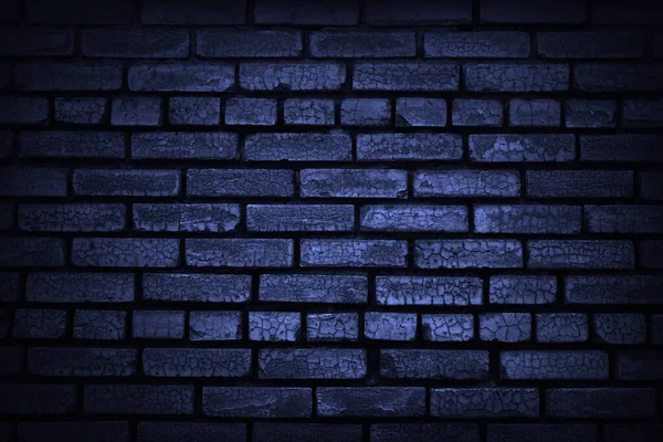 Světlo Staré Cihlové Zdi Modré Pozadí Grunge Stará Malovaná Stěna — Stock fotografie