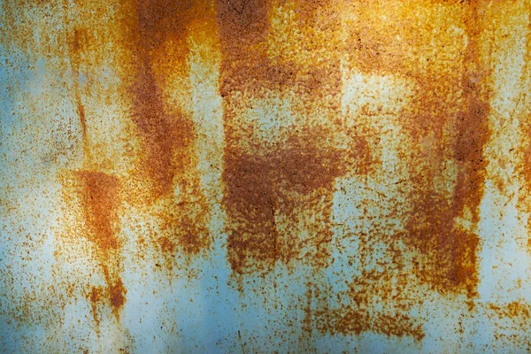 Rost Hintergrund Alte Rostige Metallstruktur Abstrakter Orange Braun Blauer Grunge — Stockfoto