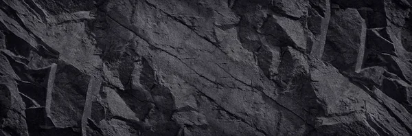 Fundo Pedra Preta Textura Rocha Escura Textura Superfície Montanha Close — Fotografia de Stock
