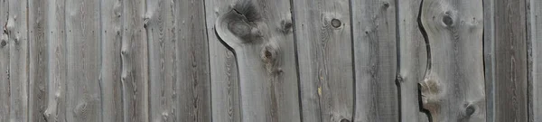 Old Gray Wooden Fence Wood Texture Background Banner Rustic Texture — Stock Photo, Image
