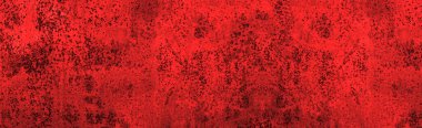 Kırmızı turuncu siyah grunge arka plan. Koyu kırmızı soyut arka plan. Tonlanmış metalik pas dokusu. Aşınma desenli kırmızı pankart. Kırmızı grunge duvar arkaplanı.