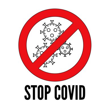 Vektör çizimi. Koronovirüsü durdurun. Coronavirus temizliği, koruma.