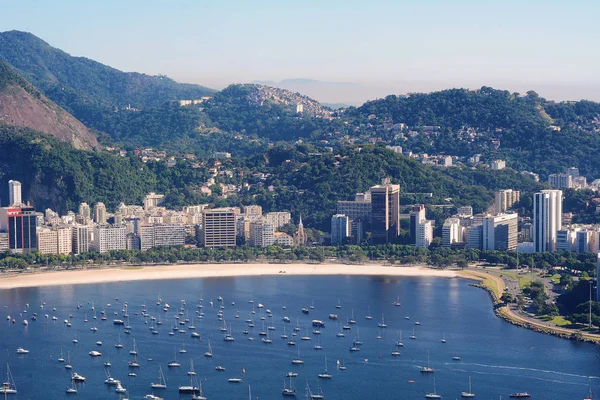 Panoráma Města Poblíž Moře Slunečného Dne Rio Janeiro Brazílie — Stock fotografie