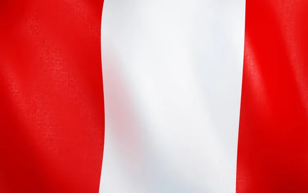 Illustratie Vlag Van Peru Wuiven Wind — Stockfoto