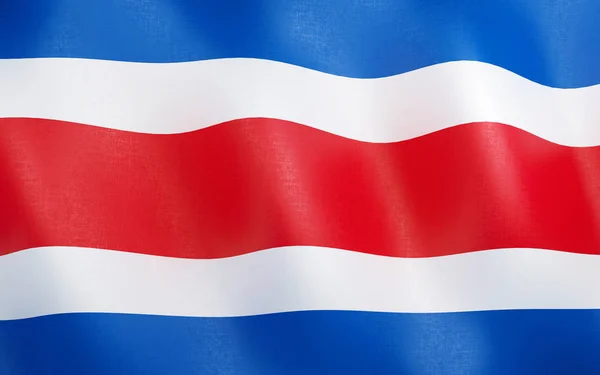 Ілюстрації Прапор Коста Ріка Розмахуючи Вітрі — стокове фото