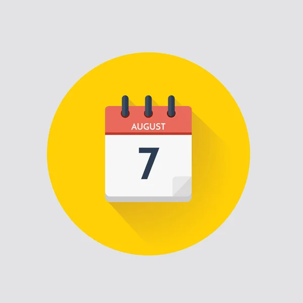 Vector Illustration Day Calendar Date August — Stock Vector