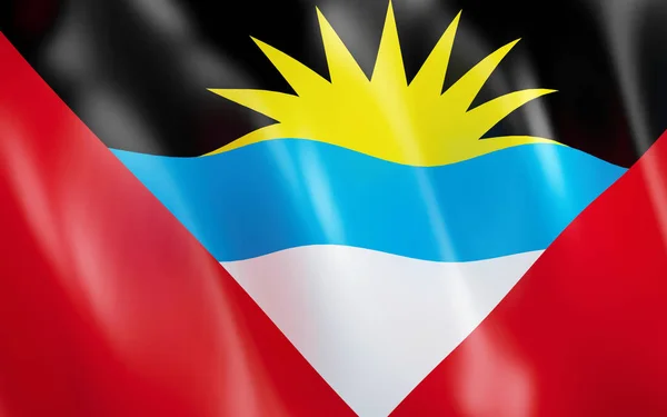 Ilustración Bandera Antigua Barbuda Ondeando Viento —  Fotos de Stock