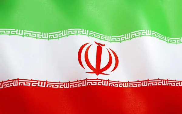 Illustration Flag Iran Waving Wind — Stock Photo, Image