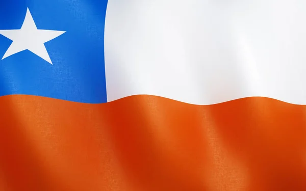 Illustration Chili Flagge Weht Wind — Stockfoto