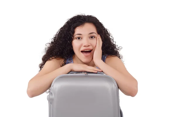 Retrato Una Joven Hermosa Mujer Soñando Con Vacaciones Concepto Viaje —  Fotos de Stock