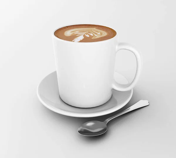 Illustrazione Tazza Caffè Sfondo Bianco — Foto Stock
