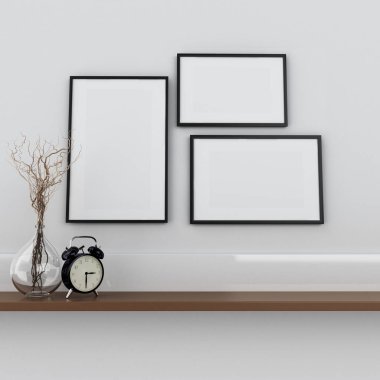 3D çizim. Ev iç poster kadar sahte.