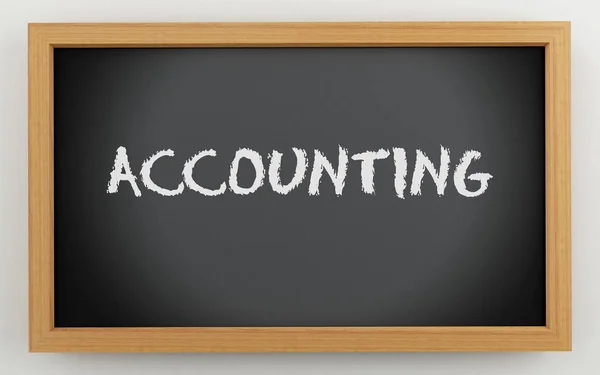 Illustration Black Chalkboard Accounting Business Concept — Stock Photo, Image