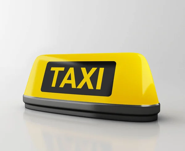 3d illustration. Yellow taxi sign. Application for taxi online. Service app, transportation concept.