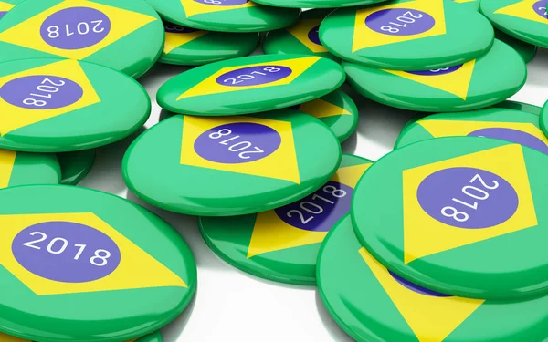 Illustration Pin Elections 2018 Brazil Voting Concept — Stock Photo, Image