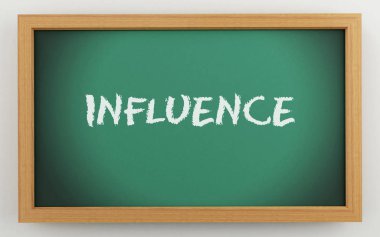 3D çizim. Yeşil yazı tahtası. Etkisi, sosyal ağ kavramı.