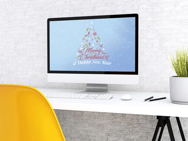 Ilustration Shopping Online Christmas Christmas Concept — Stock Photo, Image