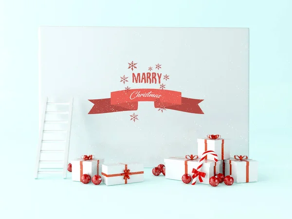 Illustration Christmas Sale Gifts Boxes Christmas Decoration Xmas Holiday Concept — Stock Photo, Image