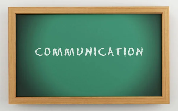 イラスト 緑の黒板 コミュニケーション ビジネス コンセプト — ストック写真
